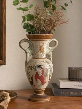 Vintage Vase Copy From Union Of Greek Ceramists No. 8 Handcrafted